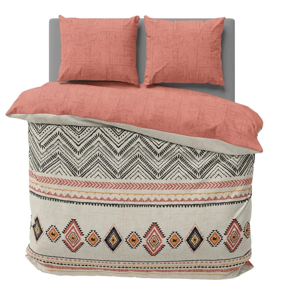 One Home Bettwäsche Boho 3-teilig Renforcé Beige Zick-Zack - Bild 2