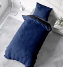 One Home Bettwäsche Doubleface Unifarben Fleece 2 teilig Wende Modern Kuschelig Flauschig Warm Weich Winter Normalgröße Bild 4