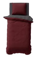 One Home Bettwäsche Doubleface Satin 2-teilig Bordeaux Bild 2