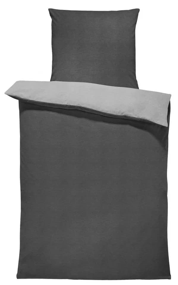 One Home Bettwäsche Melange Jersey 2-teilig Grau Übergröße - Bild 2