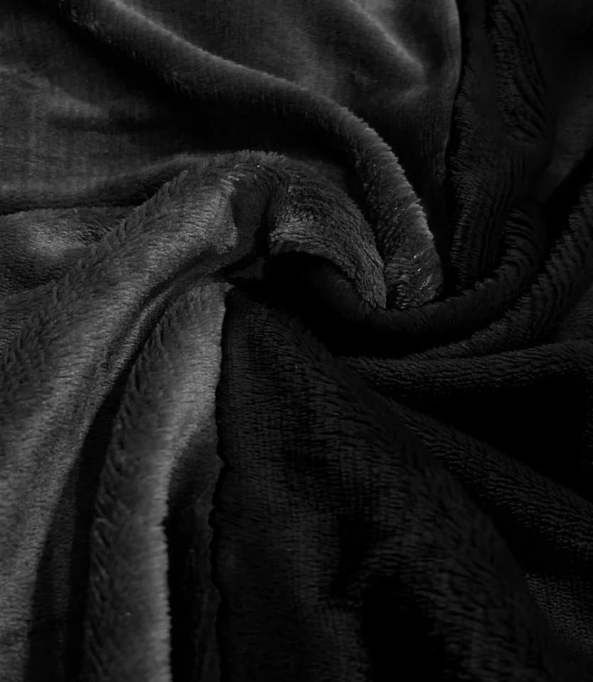 One Home Bettwäsche Winter Cashmere Touch 2-tlg. Teddy Plüsch Grau/Schwarz - Bild 3