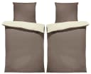 One Home Bettwäsche Doubleface Unifarben Beige Fleece 4-teilig Bild 2