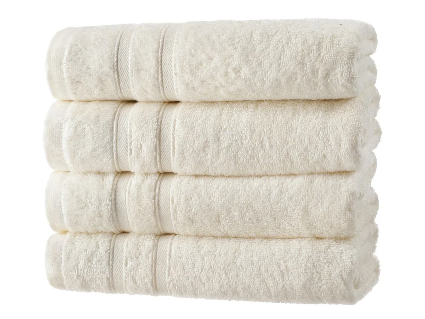 One Home Duschtücher Komfort 4er Set Beige Frottee Bambus - Bild 2