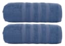 One Home Saunatuch Komfort 2er Set Blau Bambus-Baumwolle Frottee Bild 2