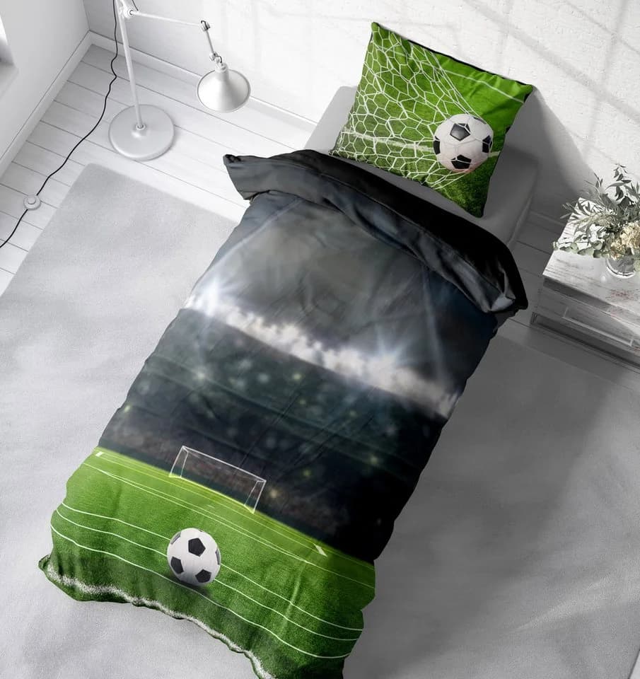One Home Bettwäsche Fotodruck Mikrofaser Fußball Stadion Kinder Jungen - Bild 4