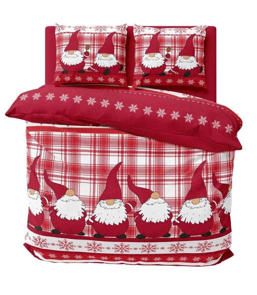 One Home Bettwäsche Wichtel Weihnachten Fleece 3-teilig - Bild 2