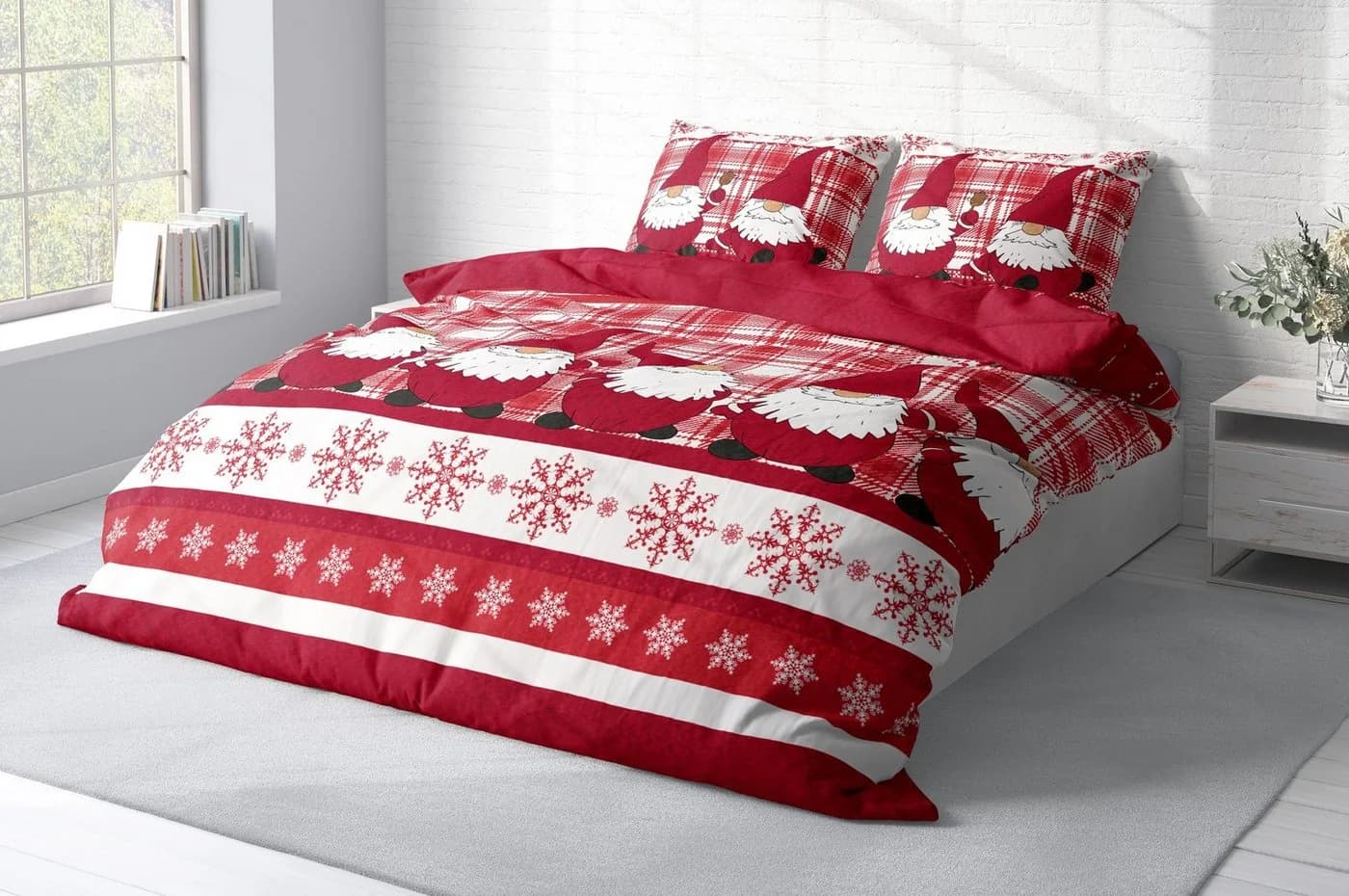 One Home Bettwäsche Wichtel Weihnachten Fleece 3-teilig - Bild 3