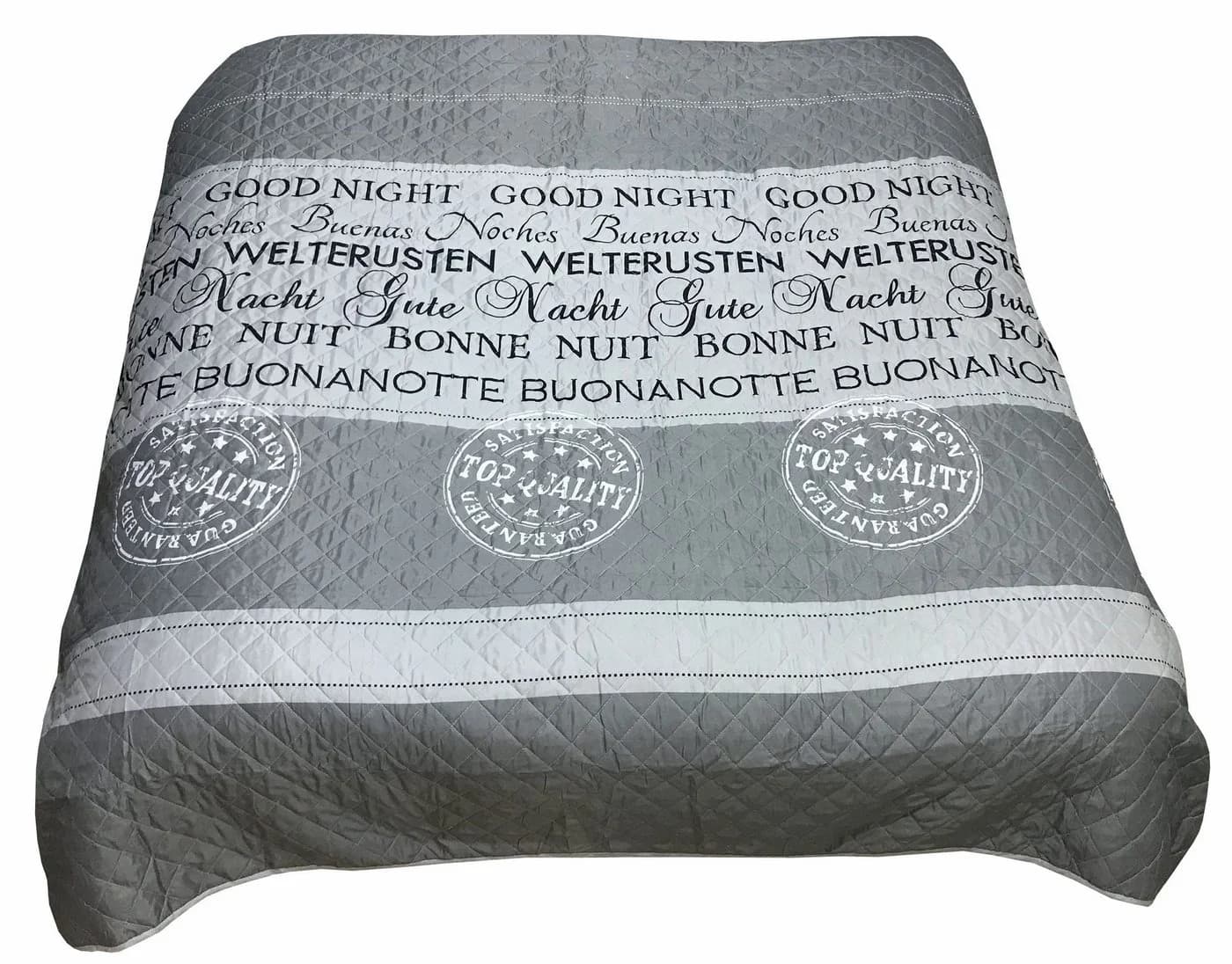 One Home Tagesdecke Good Night Gesteppt 140x210 cm