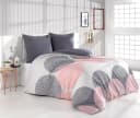One Home Bettwäsche Kreise Renforcé 3-tlg. Baumwolle meliert modern Doppelbett Bild 4