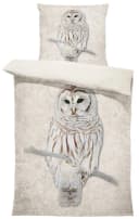 One Home Bettwäsche Dolia Fleece 2-teilig Eule Natur Beige Bild 2