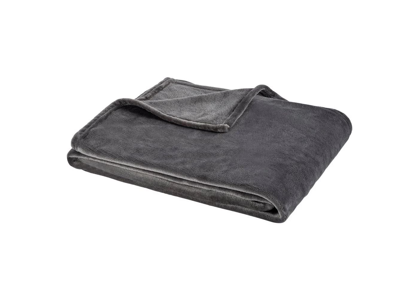One Home Wohndecke Winter Cashmere Touch Anthrazit Kuscheldecke - Bild 2