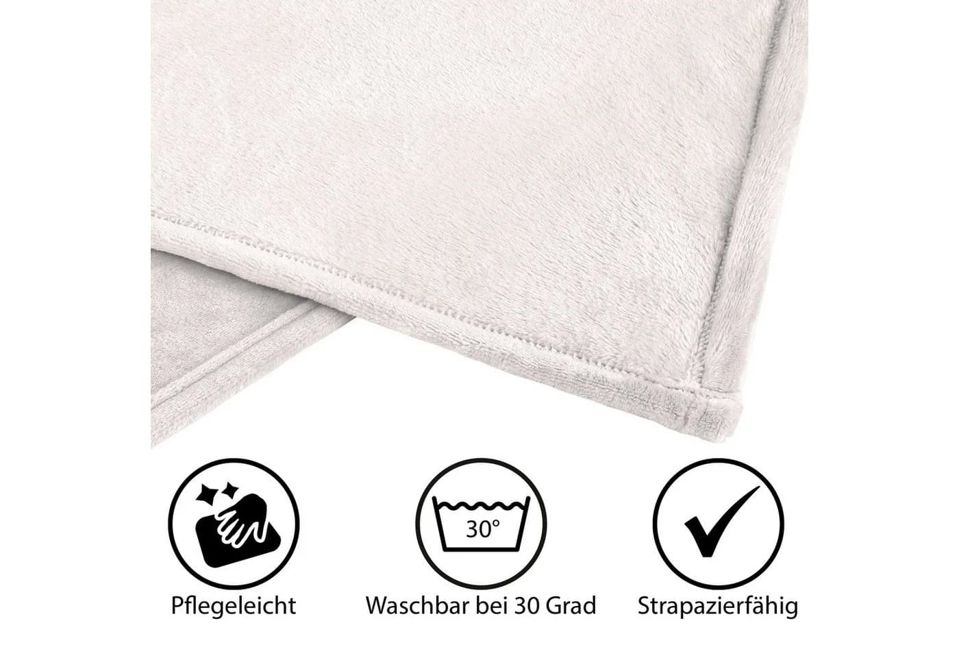 One Home Wohndecke Winter Cashmere Touch Weiß Flauschig Warm - Bild 5