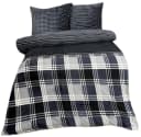 One Home Bettwäsche Winter Cashmere Touch Fleece 2-teilig Grau Kariert Bild 1