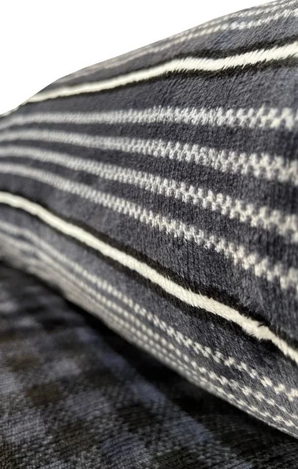 One Home Bettwäsche Winter Cashmere Touch Fleece 2-teilig Grau Kariert - Bild 3
