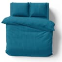 One Home Bettwäsche 3-teilig Mikrofaser Streifen Doppelbett Bild 2