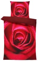 One Home Bettwäsche Rose amour Mikrofaser 2-teilig Rote Rosen Bordeaux Bild 2
