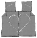 One Home Bettwäsche Love You 4-teilig Grau Meliert Herz Bild 1