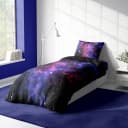 One Home Bettwäsche Weltall Mikrofaser 4-teilig Galaxie Sterne Bild 3
