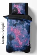 One Home Bettwäsche Weltall Mikrofaser 4-teilig Galaxie Sterne Bild 5