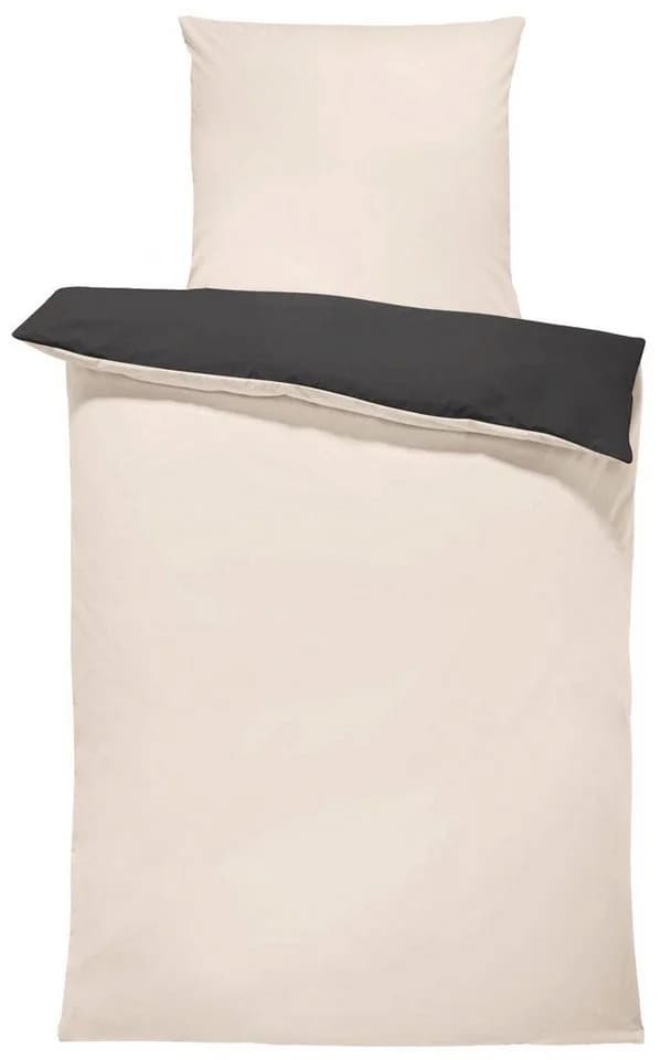One Home Wendebettwäsche Doubleface Mikrofaser 4-teilig Beige/Grau - Bild 2