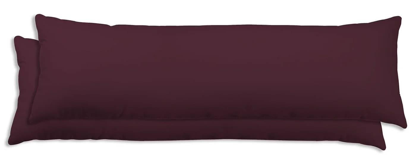 One Home Seitenschläferkissenbezug Uni Rot 2er Pack mit Reißverschluss - Bild 2