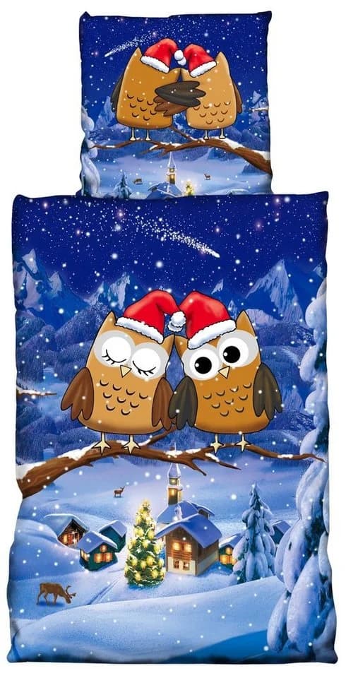 One Home Bettwäsche Winter Eulen Fleece 2-teilig - Bild 2