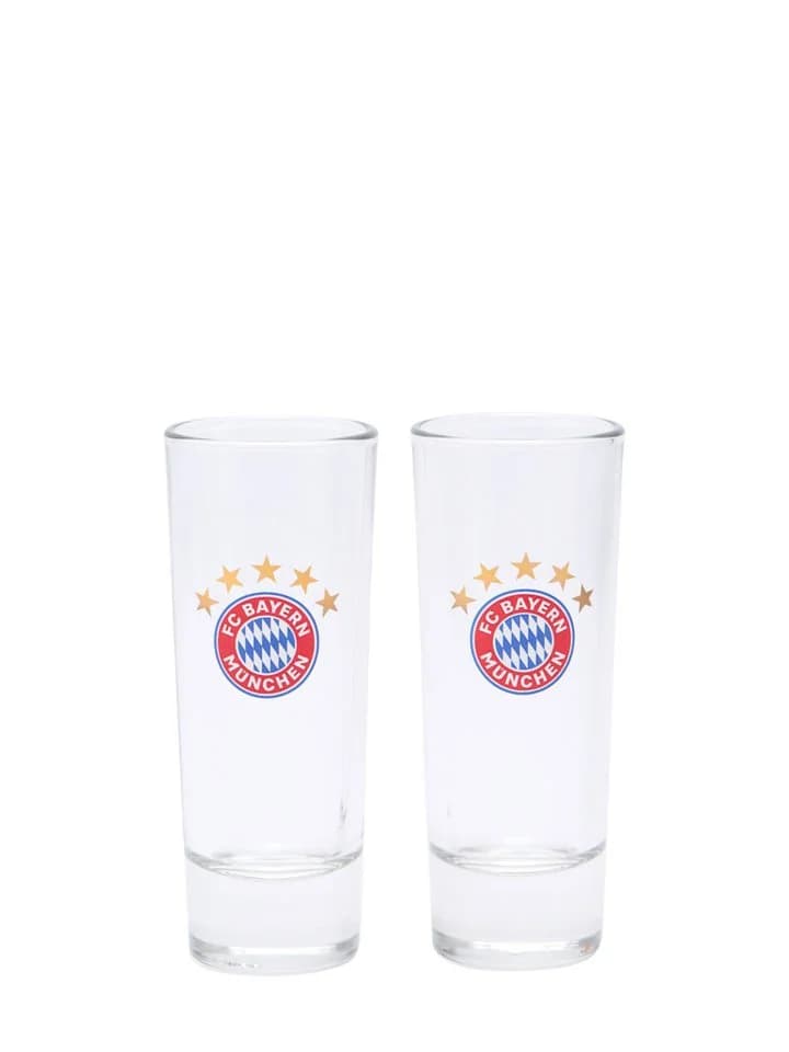 FC Bayern München Schnapsglas-Set 2-teilig Glas Transparent - Bild 2