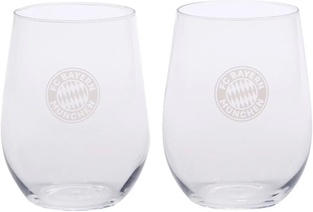 FC Bayern München Wasserglas 2er Set Glas Weiß - Bild 2