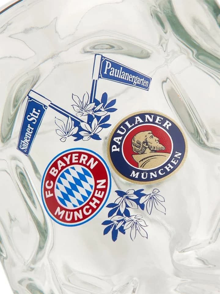 FC Bayern München Maßkrug 1l Glas-Set mit Paulaner Logo - Bild 4