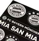FC Bayern München Leuchtaufkleber-Set Schwarz/Weiß Bild 1