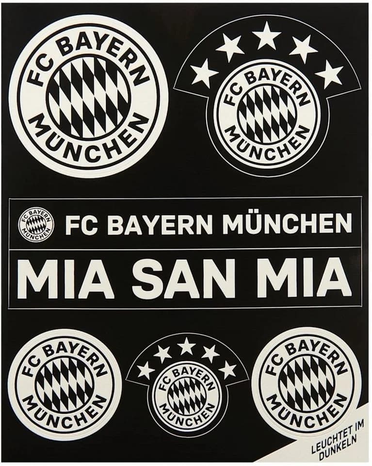 FC Bayern München Leuchtaufkleber-Set Schwarz/Weiß - Bild 2