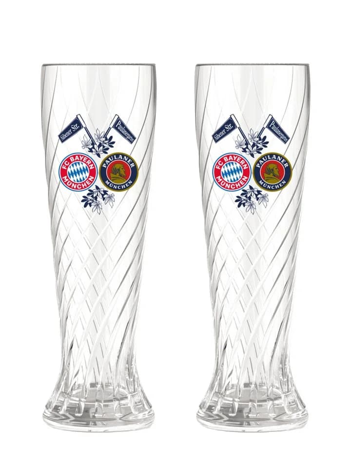 FC Bayern München Weißbierglas 2er-Set Glas Weiß - Bild 2