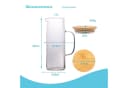 Intirilife Karaffe 1,3l aus Borosilikatglas mit Bambusdeckel Bild 4