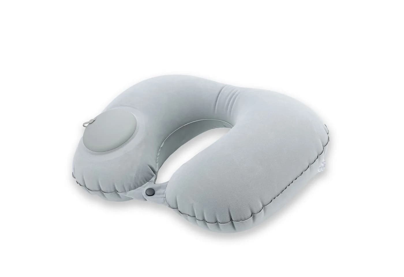 Intirilife Reisekissen Aufblasbar Grau Ergonomisches Nackenhörnchen - Bild 2