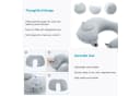 Intirilife Reisekissen Aufblasbar Grau Ergonomisches Nackenhörnchen Bild 3