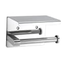 Intirilife Toilettenpapierhalter Silber Edelstahl mit Ablage zum Bohren Bild 2