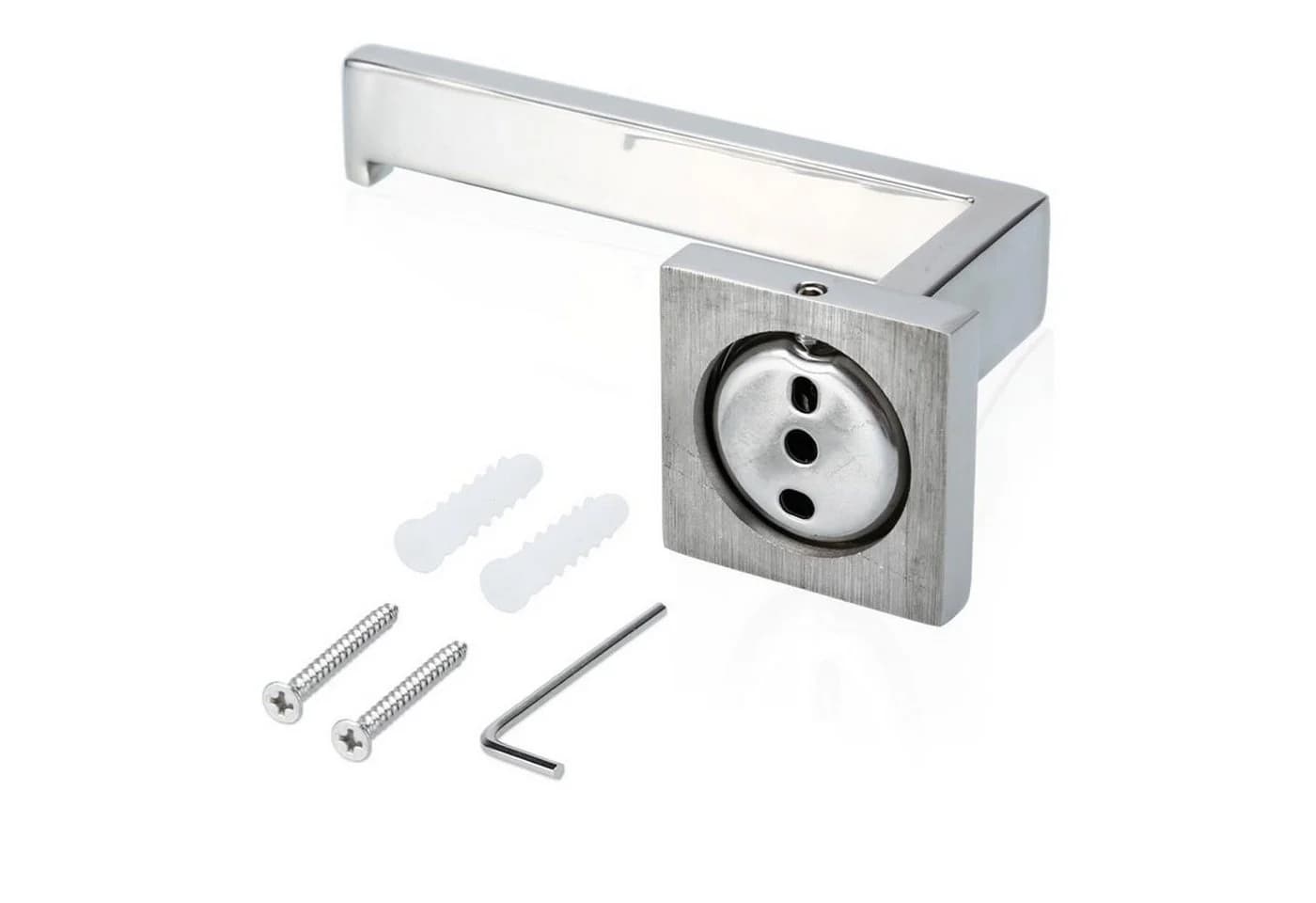 Intirilife Toilettenpapierhalter Silber Edelstahl zum Bohren - Bild 3