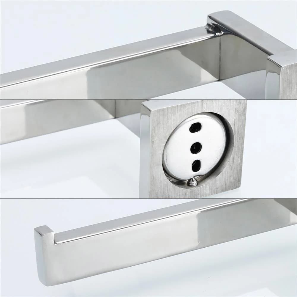 Intirilife Toilettenpapierhalter Silber Edelstahl zum Bohren - Bild 4
