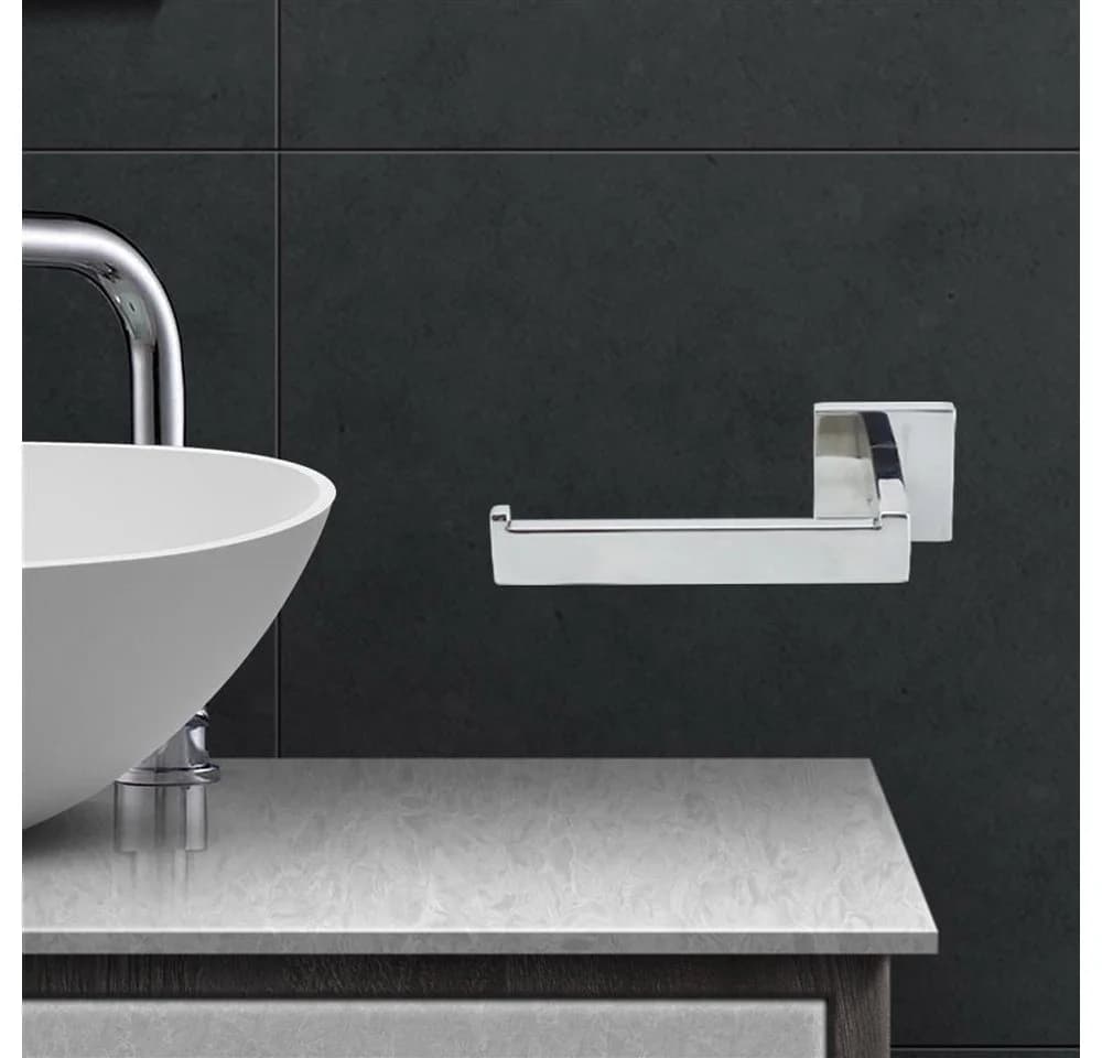 Intirilife Toilettenpapierhalter Silber Edelstahl zum Bohren - Bild 5
