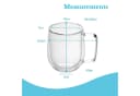 Intirilife Thermoglas Set 4-tlg. Doppelwandig Glas mit Henkel Bild 4