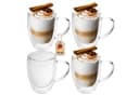 Intirilife Thermoglas Set 4-tlg. Doppelwandig Glas mit Henkel Bild 2