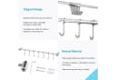Intirilife Hakenleiste Edelstahl Silber 7 Haken Bild 5