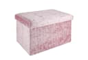 Intirilife Sitzbank Rosa Samt mit Stauraum Bild 2