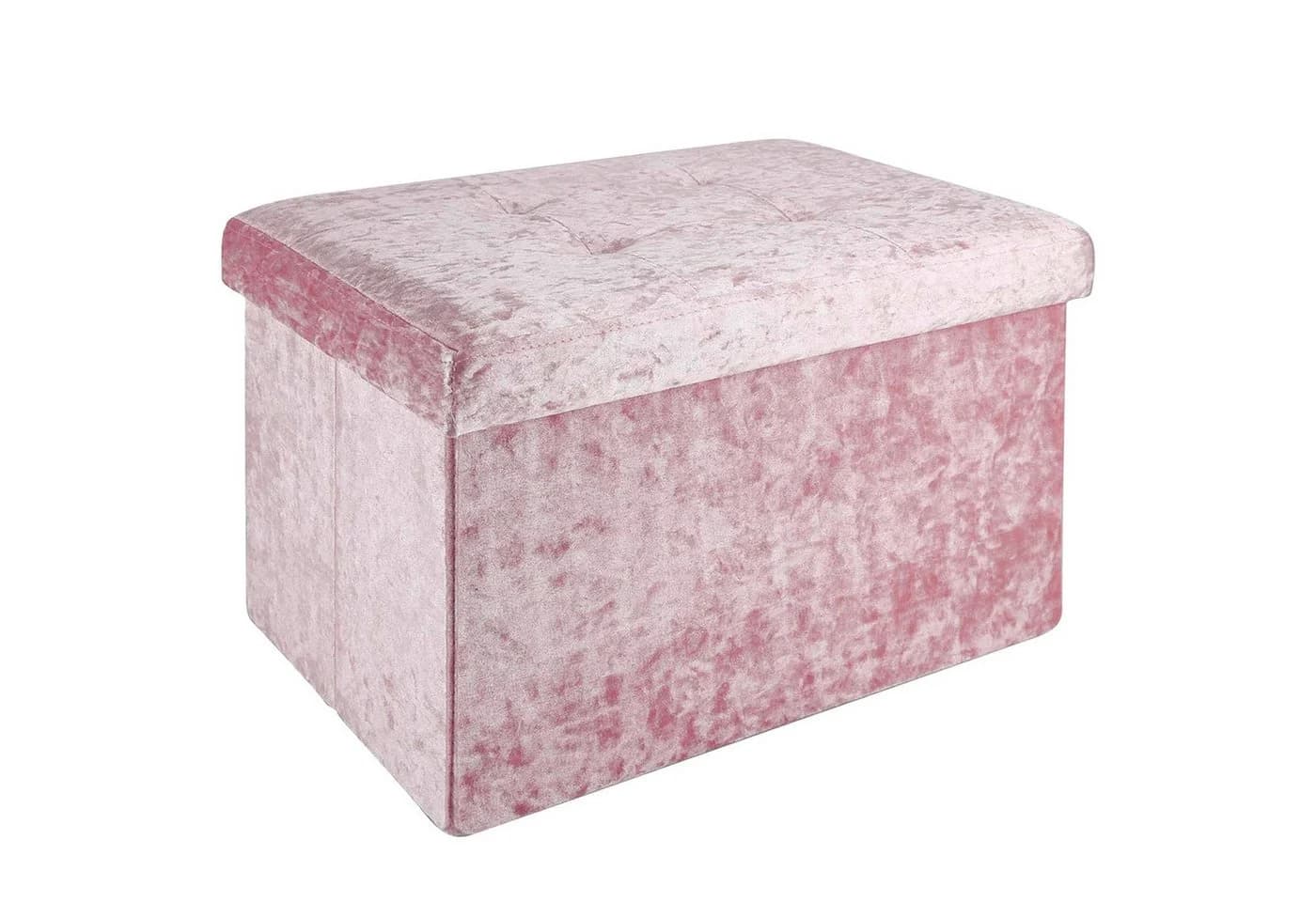 Intirilife Sitzbank Rosa Samt mit Stauraum - Bild 2