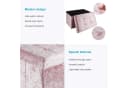 Intirilife Sitzbank Rosa Samt mit Stauraum Bild 3