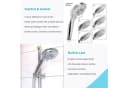 Intirilife Handbrause Silber - 5 Funktionen Duschkopf Bild 5