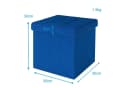 Intirilife Sitzhocker mit Stauraum Ozean Blau Bild 1