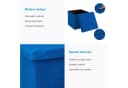 Intirilife Sitzhocker mit Stauraum Ozean Blau Bild 3