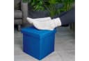 Intirilife Sitzhocker mit Stauraum Ozean Blau Bild 4