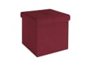 Intirilife Sitzhocker mit Stauraum 30x30x30 cm Granat Rot Bild 2
